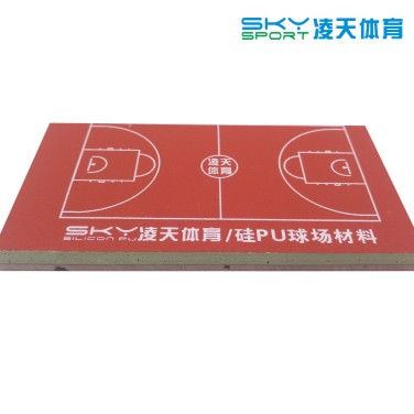 硅PU球场制作工艺与硅pu篮球场效果图！